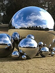 6 sfere in acciaio inossidabile per guardare - 32-120 mm sfere cave lucidate a specchio per decorazioni per la casa decorazioni per giardini decorazioni per scene regalo di compleanno & Di più!