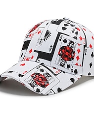 Ανδρικά Τζόκεϊ Καπέλο ηλίου Καπέλο πόκερ Λευκό Θαλασσί Πολυεστέρας Ταξίδια Χιπ χοπ Στυλ Παραλίας ΕΞΩΤΕΡΙΚΟΥ ΧΩΡΟΥ Διακοπές Hip-hop Graffiti Προσαρμόσιμη
