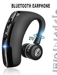 אוזניות Bluetooth אלחוטיות עסקיות 1 יחידות עם שליטה קולית במיקרופון אוזניות דיבורית ביטול רעשים סטריאו אוזניות אוזניות Bluetooth לטלפון חכם