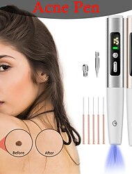 Eliminador de marcas en la piel Pluma de plasma láser de 15 niveles Eliminación de verrugas de topos y pecas LCD Nevus Tattoo Removedor de manchas negras Eliminación de imperfecciones