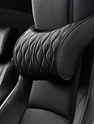 Almohada de espuma viscoelástica para el cuello del coche, asiento de cuero pu, cojín para reposacabezas, accesorio interior de automóvil