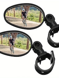 2db kerékpár tükör 360 fokban állítható forgatható kormány tükör széles látószögű kerékpár tükör kerékpáros visszapillantó tükör ütésálló akril domború tükör biztonságos visszapillantó tükör hegyi