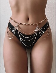 Women's body chain Fashion Outdoor Geometry Rantai cermin mata