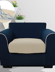 эластичный чехол на подушку сиденья для дивана чехол для дивана эластичное кресло для дивана на 4 или 3 места водоотталкивающий серый черный однотонный твердый мягкий прочный моющийся