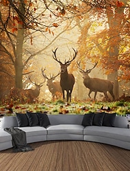 Forest Animal Hanging Tapestry Wall Art Large Tapestry Mural Decor Photograph Backdrop Blanket Curtain Home Bedroom Living Room Decoration