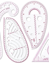 narzędzia do szycia 4 stlye sew krzywa francuska linijka w kształcie metrycznym miara do szycia krawiectwo projektowanie wzorów diy odzież zginany szablon do rysowania, idealny dla projektantów, twórców wzorów i krawców