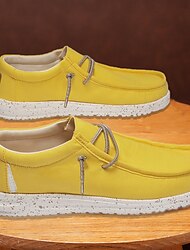 Ανδρικά Αθλητικά Παπούτσια Ανδρικά παπούτσια casual Μοκασίνι Βρετανικά στυλ παπούτσια Παπούτσια άνεσης Καθημερινό Βρετανικό Καθημερινά Γραφείο & Καριέρα PU Αναπνέει Άνετο Λάστιχο Κίτρινο Κόκκινο Μπλε