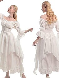Ρετρό / Βίντατζ Ροκοκό Πανκ & Γκόθικ Βικτοριανό Μεσαίωνα Φορέματα Βίκινγκ Ξωτικό Γυναικεία Απόκριες Καθημερινά LARP Φόρεμα