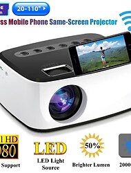 Newest Mini Projector Black White HD 1080P Portable Outdoor Home Theater Projector For Smartphone Tablet Laptop TV Stick