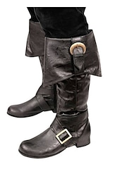 Vintage Mittelalterlich Renaissance Schuhe Flache Jazzstiefel Ren Faire Pirat Wikinger Kreuzritter Einfarbig Herren Damen Unisex Keltisch Seeräuber Steampunk Halloween Karneval Maskerade Leistung