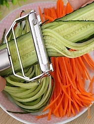 škrabka nerezová dvouvrstvá multifunkční struhadlo na zeleninu a ovoce domácí kuchyňská pomůcka