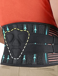 Cinto traseiro de apoio lombar para homens mulheres alívio da dor lombar hérnia de disco ciática escoliose treinador de cintura com 4 estadas