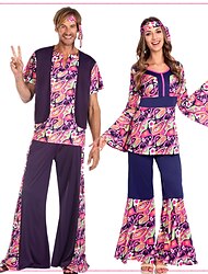 Cosplay Cosplay kostuum Kostuums voor koppels voor Halloween-groepen Abba-kostuum Volwassenen Voor heren Dames Retro vintage Jaren '70 Halloween Carnaval Maskerade Makkelijk carnavalskostuum