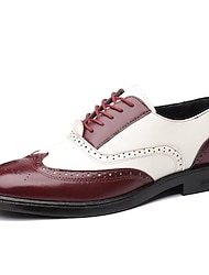Voor heren Oxfords Derby-schoenen Bullock Shoes Jurk schoenen Grote maten Zakelijk Kerstmis Feesten & Uitgaan Microvezel Ademend Comfortabel Anti-slip Veters Zwart Rood blauw Kleurenblok Zomer