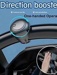 Volante giratório do carro impulsionador 360 rotação botão giratório automático universal rolamento de metal manípulo de energia ajudante de bola controle manual