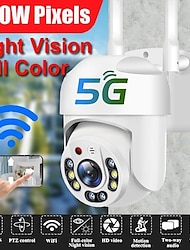 visione notturna a colori telecamera di sorveglianza domestica hd ip camera p2p cctv ptz telecamera ir sicurezza esterna rilevamento del movimento 5g netcam ip66 telecamera wireless impermeabile