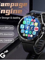2023 global version 4g smartwatch 4g 64gb 1.43 cirkulär skärm hjärtfrekvensdetektering nfc gps beidou plats smartklocka med 5 miljoner kameror