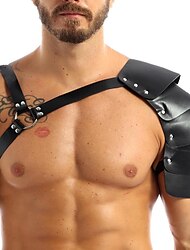Retro Vintage Punk & Gothic Medieval Armor Chemise Shoulder Armor Warrior Knight Ritter Viking Men's Viking Masquerade Performance Party Stage Adults' Shoulder Armor