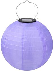 12"-os napelemes lámpák vízálló kültéri nylon szövet papír lámpás lámpák kerti függő papír lámpák