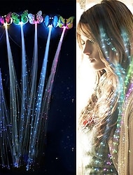 5 個 LED 点滅ヘア三つ編み光る発光ヘアピン髪飾り女の子 LED novetly おもちゃ新年パーティークリスマス