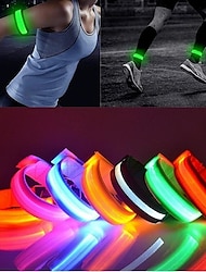 7 色光るブレスレットスポーツ LED リストバンド調節可能なランニングライトランナージョギングサイクリストバイク警告灯アウトドアスポーツアクセサリー