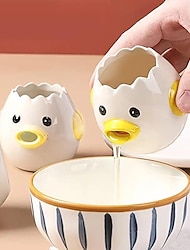 Einfach zu verwendender Keramik-Eiertrenner für perfekt getrenntes Eigelb und Eiweiß – perfekt zum Backen und in der Küche
