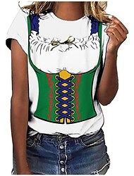Oktoberfest Beer Bavarian T-shirt Anime Graphic T-shirt For Women's Adults' 3D Print Casual Daily