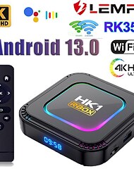 lemfo smart tv box hk1 rbox k8 android 13 8k android tv box rgb light 4gb 128gb rk3528 wifi6 dual wifi 2023 pk android 12 6k