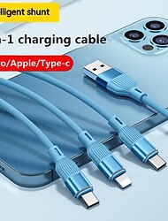 3 In 1 Phone Charger Type C Micro USB Multi Cable for iPhone Huawei Samsung Mobile Wire Cord Accessories USB Charging Data Cable