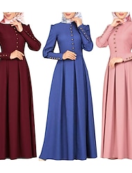Ρετρό / Βίντατζ Βικτοριανό Μεσαίωνα Φορέματα Στολές Ηρώων Γυναικεία Μονόχρωμο Απόκριες Μασκάρεμα Φόρεμα