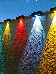 napelemes falmosó lámpa rgb/meleg világítás kültéri vízálló nagy fényerejű napelemes fali lámpa kerti udvar erkély kerítés garázs veranda fali dekoráció 1/2/4db