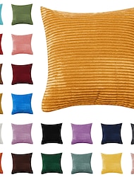 Decorative Toss Pillows Coolest Pillows Corduroy Plain Color Simple Without Core Corn Strips Pillow Cover Cushion Cover Multi-color