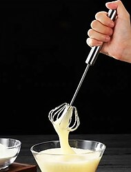 Полуавтоматический венчик для яиц из нержавеющей стали, ручной миксер, самоповоротная мешалка для яиц, кухонные инструменты для яиц