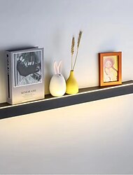prateleira de lâmpada de parede longa minimalista, 60/80/100/120 cm moderna lâmpada de parede de fundo led sala de estar quarto cabeceira, luminária de parede interna de alumínio ligting sconce