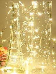 2m Cordões de Luzes 20 LEDs SMD 0603 1pç Vermelho Azul Amarelo Dia dos namorados Natal Decoração do casamento de Natal Baterias alimentadas
