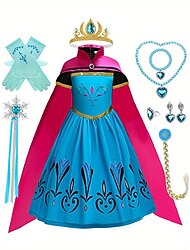 アナと雪の女王 童話 プリンセス アンナ フラワーガールドレス テーマパーティーコスチューム チュールドレス コスプレ 映画コスプレ for 女の子 子供用 カーニバル マスカレード