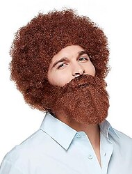 Боб Росс парик Хэллоуин косплей вечерние парики без бороды