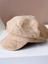 Women Simplicity Fashion Solid Color Outdoor Beret Caps Girls Autumn Winer Hats Octagonal Newsboy Hat