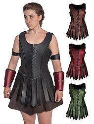 Ρετρό / Βίντατζ Μεσαίωνα Αναγέννησης Φορέματα Όπλα και Πανοπλία Φρουρός στήθους Βίκινγκ Shieldmaiden Γυναικεία Απόκριες Μασκάρεμα LARP Φόρεμα