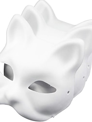maska pro kočky bílý papír prázdná ručně malovaná maska na obličej (balení 3 ks)