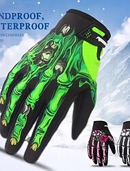 Winter&autumn Skeleton Bones Gloves Windproof Waterproof Touch Screen Sports Glove Bikes Motorcycle