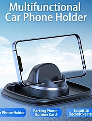 Multifunctional Car Phone Holder, 360-degree Rotating Dashboard Mobile Phone Holder, Car Navigation Anti-slip Holder, Suitable For Car Dashboard Anti-slip Mat Suitable For All Phones