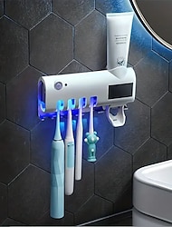 tandenborstel uv-sterilisator, slim tandenborstelontsmettingsmiddel, aan de muur gemonteerde tandenborstelhouder, badkameraccessoires