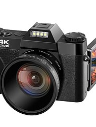 Ψηφιακή κάμερα 4k full hd 3 ιντσών 48mp 16x ψηφιακό ζουμ με αυτόματη εστίαση με αυτόματη εστίαση επαγγελματική βιντεοκάμερα για φωτογραφία στο youtube