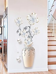 Autocolant de perete cu model floral, autocolant autoadeziv pentru decorarea casei