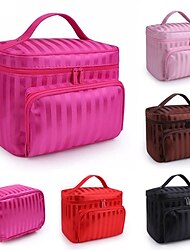 Cosmetic Bag With Top Handle, Fashion Zipper Makeup Bag, Cosmetic Organizer Travel Toiletry Bag