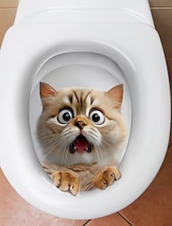 fototapeta 3d wall art kot plakat na ścianie toaleta naklejki 3d naklejki ścienne z kotem kot naklejki kot naklejki kot toaleta dziewczyny sypialnia wystrój toalety kot naklejki ścienne notebook plakat