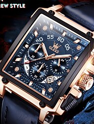 Nowe markowe zegarki męskie olevs dekoracyjny kalendarz świecący chronograf zegarek kwarcowy z dużą tarczą studenci casual męski wodoodporny zegarek na rękę