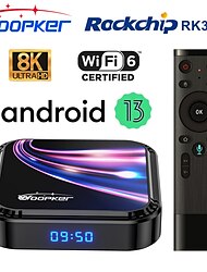 Woopker 2023 Android 13 ТВ-приставка K52 Rockchip rk3528 Smart TV Box Поддержка 8K Wi-Fi6 BT5.0 YouTube Google Voice Assistant телеприставка