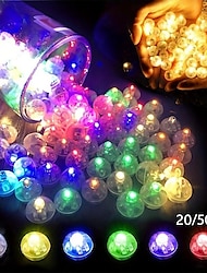 20/50 pezzi, mini luci a palloncino a LED per l'arredamento della casa, perfette per decorazioni di Natale, compleanno, matrimonio e festa